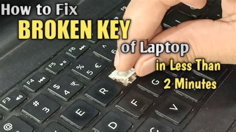 How to fix a broken laptop key or put it back on.